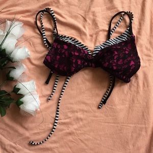 Material Girl one piece paddled swim suit bra Sz:L